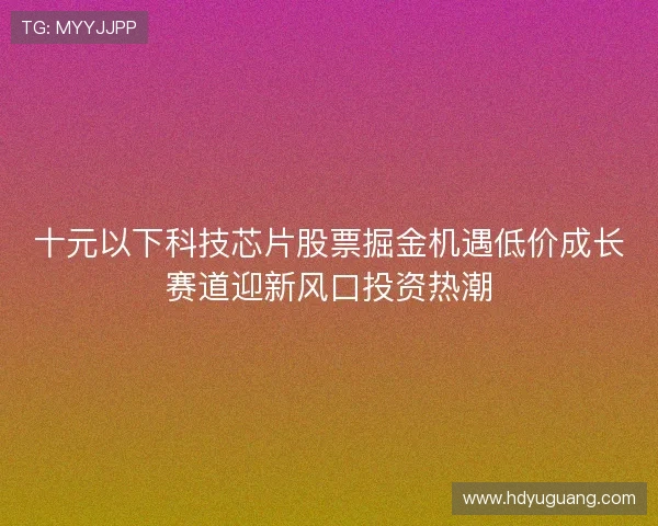 十元以下科技芯片股票掘金机遇低价成长赛道迎新风口投资热潮